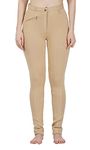 Avon Equine Women's Cotton Lycra Jodhpurs JODPHURS JODS Soft Knee Patch Equestrian 4 Way Stretch Ladies Horse Riding Pants (Beige, 30)