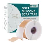 SWOPPLY Silicone Scar Sheet Removal Tape Strips Strong & Waterproof Tears For C-Section, Acne Scars, Tummy Tuck, Keloid and Surgical Scars, Reusable Medical Grade Scar Tape, Get Scars Away Painless