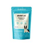 Absolut Pet Dog Supplement for Gut Health, Probiotics for Dogs That Reduces Scratching & Paw-Licking (30 Chews)