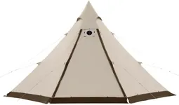 Naturehike Ranch Hot Tent with Stove Jack, Glamping Teepee Tent for 6-8 Person, 4 Season Winter Camping Tent with Vestibule & Poles, Octagon Large Tall Tipi Tent for Family Camping, Hiking, Hunting,