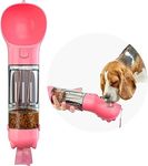 Foodie Puppies Dog Water Bottle, Leak Proof Portable Puppy Water Dispenser Drinking Feeder Pet Care Cup for Outdoor Walking, Hiking, Travel (4in1 Bottle - 300ml)