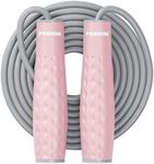 PROIRON Skipping Rope Weighted Jump Rope 1LB Tangle-free with Adjustable Length Extra Thick 7mm Professional Heavy Jump Rope for Endurance Weight Lose Crossfit MMA Cardio & Workouts(Pink)