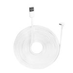 Huafly 30FT / 9m Flat Power Extension Cable for Wyze Cam Pan V3 90 Degree Extension Cable Durable Charging Cord (White)