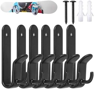 Rolitwils Snowboard Wall Mount Clips, Heavy Duty Snowboard Hanger & Holder, Ski Wall Mount Storage Rack, Snowboard Accessories Display Stand for Room, Garage