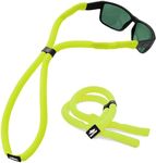 Pilotfish Floating Sunglasses Strap, Adjustable, Waterproof, High Visibility, Neoprene Holder for Men & Women (Yellow, 2PK)