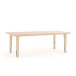 Flash Furniture Wren 23.625" W x 47.25" L Rectangular Natural Plastic Height Adjustable Activity Table