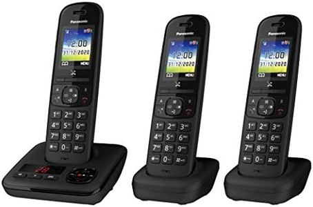Panasonic KX-TGH723EB Digital Cordless Telephone with Automated Call Block, Enhanced Volume and Answering Machine