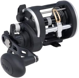 PENN Rival™ Level Wind, Fishing Reel, Conventional Reels, Sea - Boat and Kayak Fishing Reel - Heavy Duty Saltwater Reel for Cod, Bass, Flatfish, Rays, Tope, Pollack, Black/Silver, 15LC | Left Hand