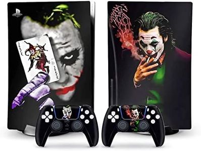 Toxxos Anime Console and Controller Skins Cover for PS5 - Full Set Black Joker Skin Gift for Controllers and Console