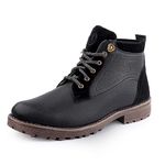 Kraasa ComfortMax Boots for Men| Trekking Boots | Hiking Shoes Black UK 10