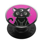 ​​​​PopSockets Phone Grip with Expanding Kickstand, PopSockets for Phone - Enamel Black Cat Magic