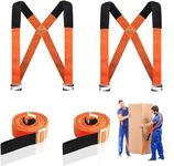 MAXBROTHERS Moving Straps, 2-Person Shoulder Lifting and Moving System for Appliances, Furniture, Mattresses or Heavy Objects up to 440 Pounds (Orange)