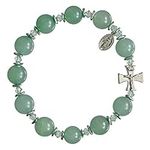 Green Jade 10mm Rosary Bracelet