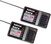 Eighteenup Radiolink R6FG 6 Channels 2.4GHz Surface Receiver Works with Radiolink Remote Controller RC4GS V2/RC4GS/RC6GS V2/RC6GS for RC Car&Boat(2 Pcs)