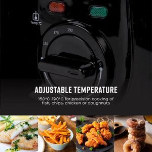 Swan 2.5L Deep Fat Fryer – Black Electric Kitchen Appliance