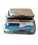 EQUINOX weighing scale 30kg, Stainless Steel body and plate, Front and Back Green LED display, 1 gram accuracy.