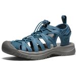 KEEN Women’s Whisper Closed Toe Durable Comfortable Easy On Washable Adventure Sandals, Smoke Blue, 8.5