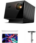 Hidden Pro Picture Cinema Solution:AWOL Valerion Max 4K Laser Projector with 120" PureVision Motorized Projector Screen and Ceiling Mount