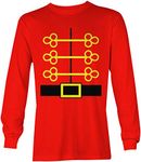 Tcombo Nutcracker Costume - Xmas Christmas Unisex Long Sleeve Shirt - Red - Large