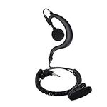 HYS 3.5mm Plug G-Shape Soft Ear Hook Earpiece Listen/Receive Only Headset For 2-Way Motorola Icom Radio Transceivers