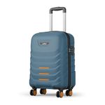 Safari Crescent 8 Wheels 56cm Small Cabin Trolley Bag Hard Case Polycarbonate 360 Degree Wheeling System Luggage, Travel Bag, Suitcase for Travel, Trolley Bags for Travel, Ink Blue