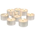 amcraft Wax Tealight Candles 100 pcs for Home Decor, Offices & Other Occasions, Smokeless, No Residue, 3-Hour Burn Time, Unscented