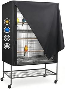 LWFCOEE Bird Cage Cover, 33”L×23”W×41”H Large Birdcage Covers for Night, Waterproof Heavy Duty Cage Covers for Parrot Parakeet, Black