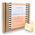 Jasmine, Musk & Vanilla Scented Wax Melts | 16 Pack | Soy Wax | Hand Poured | Vegan Friendly | Gift Box