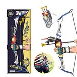 koolbitz Larger Archery Set, Foldable Bow with Infrared Light and Soft Arrow Set for Kids, Deformation Gift for Boys and Girls Ages 5 to 12, Perfect for Indoor or Outdoor Games, with 3 Arrows