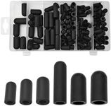 Mandark 105PCS Car Vacuum Caps Assortment, 6 Sizes Assorted Vacuum Plugs Hose End Cap Replacement Kit for Carburetor, Manifold, Automotive, 3/8" 5/16" 1/4" 7/32" 5/32" 3/16"