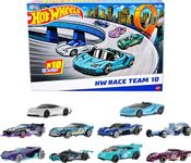 Hot Wheels Toy Cars, 10-Pack of Race Cars, Includes 1:64 Scale Corvette, Lamborghini, McLaren & Hot Wheels Originals