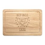 Best Uncle Ever No.1 Trophy Rectangular Wooden Chopping Board