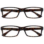 OPULIZE The Reading Glasses Company Brown Tortoiseshell Readers Value 2 Pack Mens Womens UVR2092BR +3.50