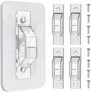 4 Pack Light Switch Cover Guard,Light Switch Lock With Glow In The Dark Effect, Child Proof Wall Switch Cover Keeps Lights or Switches from Being Accidentally Turned ON or OFF （Clear)