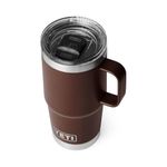 YETI Rambler 20 oz Travel Mug, Stainless Steel, Vacuum Insulated with Stronghold Lid, Wetlands Brown