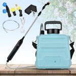 Vothen Battery Powered Sprayer 1.3 Gallon 5L,Electric Sprayer with 3 Mist Nozzles, USB Rechargeable Handle and Retractable Wand, Strap