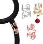 Stethoscope Name Tag Personalized Stethoscope Charms with Engraved Name Stethoscope Accessories for Nurse Doctor Medical Professional-Style 3