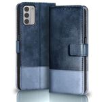TheGiftKart Flip Back Cover Case for Nokia G42 5G | Dual-Color Leather Finish | Inbuilt Stand & Pockets | Wallet Style Flip Back Case Cover for Nokia G42 5G (Blue & Sky)