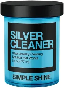 Simple Shine. Silver Jewelry Cleaner for Specialized Silver care Silver Dip Solution for Coins, Jewelry Silverware, Sterling Silver, Rings and more