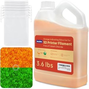 Silica Gel for 3D Printer Filaments, 3.6LBS Desiccant Beads Reusable, Orange Indicating Silica Gel Silica Beads 3-5mm Industry Standard (5PCS Organza Bags Included)