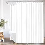 Riyidecor Clawfoot Tub Shower Curtain Liner Bathtub Wrap Around 180 x 70 Inch White Polyester Fabric All Around Circular Oval Circle Freestanding Round Surround Vintage Extra Wide 32 Pack Heavy Duty