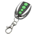 Garage Door Remote Controller, 433.92MHz 4 Buttons Home Rolling Code Garage Remote Controller Keychain Door Opener for Merlin M842(Black+Green)