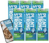 PLANTSTRONG MILK Unsweetened Oat – Whole Plant-Based Milk, Fortified with Calcium, B12 & D3, No Gums or Oils, Non-GMO Project Verified, Gluten Free, Vegan (6-Pack (32 Fl Oz Each)) + Recipe Guide