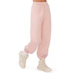 KUT & SO Womens Oversized Sweatpants – High Waisted Premium Midweight Fleece Joggers – Cozy Loungewear Boyfriend Fit Pink Rose Large