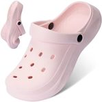 Liromna Unisex Garden Clogs Breathable Quick Drying Garden Shoes with Arch Support Men Garden Clogs Women Beach Footwear Fashions Anti-Slip Garden Clog,Pink,40