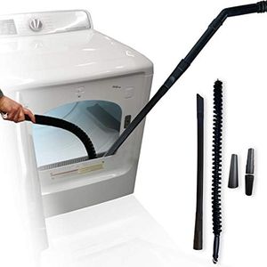 Dryer Duct Cleaning Kit- Generic Vacuum Hose Attachment Flexible and 30 inch Flexible Dryer Vent Cleaning Brush and Refrigerator Coil Brush / Radiator Brush. To clean dryer duct.