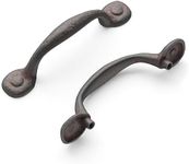 Hickory Hardware Refined Rustic Collection Cabinet Pulls, Kitchen Handles for Cabinets and Drawers and Bathroom Hardware, 3 Inch Center to Center, Rustic Iron, 1 Pack