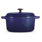 Tramontina Dutch Oven Cast Iron, 6.5 Quart, Blue