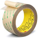 300LSE Double Sided Tape for Scrapbook 2in x 36ft, Removable Heavy Duty Double Sided Mounting Tape, Transparent Adhesive Sticky Tape for Picture Hanging Strips, Poster, LED Strips, Art Craft