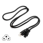 Antoble AC Power Cord Lead for LG LF5600 / LF6000 / 32LF5600 / 42LF5600 / 50LF6000 / 55LF6000 4K Ultra HD TVs Mains Cable